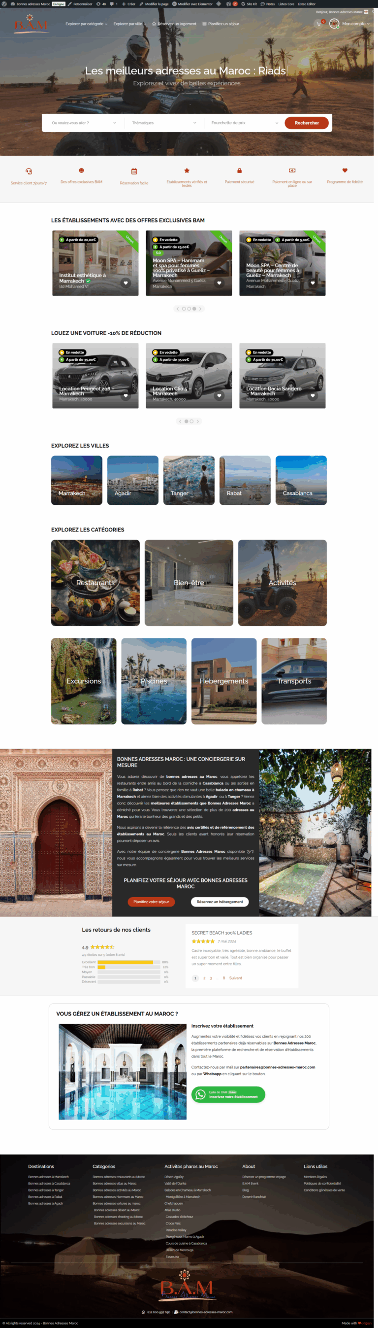 Projet Bonnes Adresses Maroc