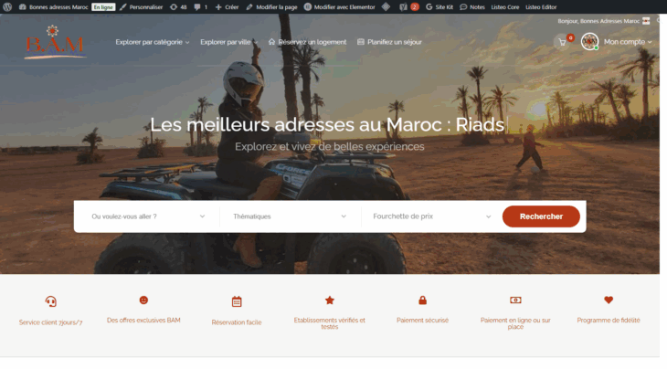 Projet Bonnes Adresses Maroc